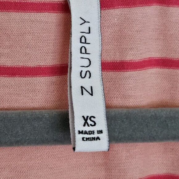 Z Supply Linen Blend T-Shirt V-Neck Lightweight Pink Size Extra Small XS - Picture 4 of 6